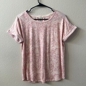 Lucky Brand pink paisley top. Size small. EUC